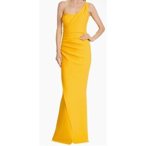 CHIARA BONI Gredel One-shoulder Column Gown In Girasole US 12 $1090
